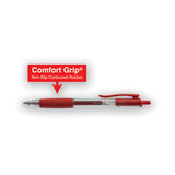 Comfort Grip Retractable Gel Pen, 0.7mm, Red Ink, Translucent Red Barrel, Dozen