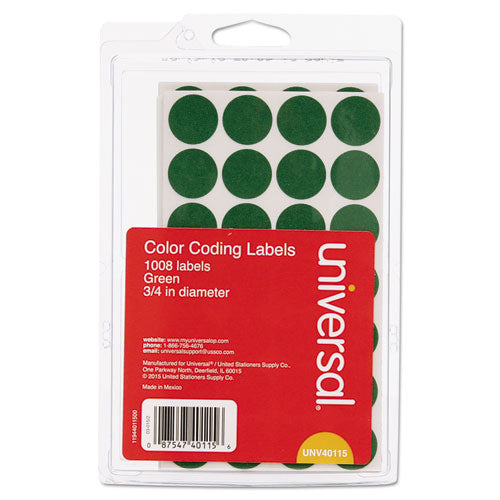 Self-adhesive Removable Color-coding Labels, 0.75
