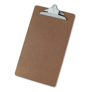 Hardboard Clipboard, 1" Capacity, Holds 8 1-2 X 14, Brown