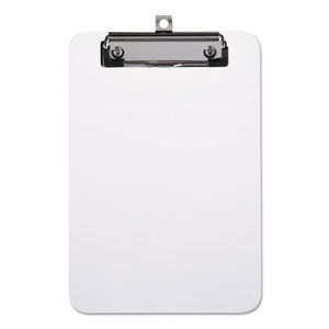 Plastic Clipboard With Low Profile Clip, 1-2" Capacity, Holds 5 X 8, Clear