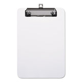 Plastic Clipboard With Low Profile Clip, 1-2" Capacity, Holds 5 X 8, Clear