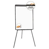Tripod-style Dry Erase Easel, Easel: 44" To 78", Board: 29" X 41", White-silver