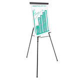 Heavy-duty Adjustable Presentation Easel, 69" Maximum Height, Metal, Silver