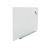 Frameless Magnetic Glass Marker Board, 36" X 24", White