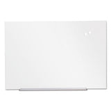 Frameless Magnetic Glass Marker Board, 72" X 48", White