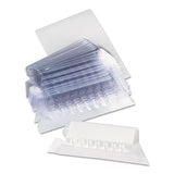 Hanging File Folder Plastic Index Tabs, 1-3-cut, Clear, 3.7" Wide, 50-pack