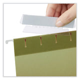 Hanging File Folder Plastic Index Tabs, 1-3-cut, Clear, 3.7" Wide, 50-pack