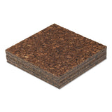 Cork Tile Panels, Dark Brown, 12 X 12, 4-pack