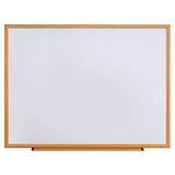 Dry Erase Board, Melamine, 48 X 36, Oak Frame
