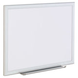 Dry-erase Board, Melamine, 72 X 48, White, Oak-finished Frame