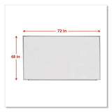 Dry Erase Board, Melamine, 72 X 48, Satin-finished Aluminum Frame