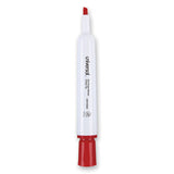 Dry Erase Marker, Broad Chisel Tip, Red, Dozen
