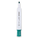 Dry Erase Marker, Broad Chisel Tip, Green, Dozen