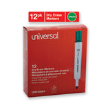 Dry Erase Marker, Broad Chisel Tip, Green, Dozen
