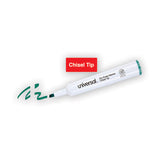 Dry Erase Marker, Broad Chisel Tip, Green, Dozen