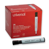 Dry Erase Marker, Broad Chisel Tip, Black, 36-pack