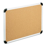 Cork Board With Aluminum Frame, 24 X 18, Natural, Silver Frame