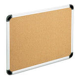 Cork Board With Aluminum Frame, 48 X 36, Natural, Silver Frame