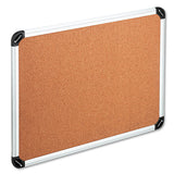 Cork Board With Aluminum Frame, 48 X 36, Natural, Silver Frame