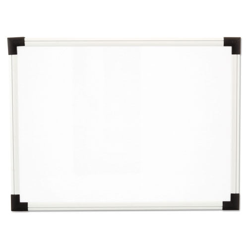 Dry Erase Board, Melamine, 24 X 18, White, Black-gray, Aluminum-plastic Frame