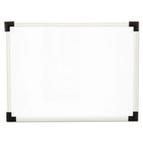 Dry Erase Board, Melamine, 24 X 18, White, Black-gray, Aluminum-plastic Frame