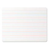 Lap-learning Dry-erase Board, Lined, 11 3-4" X 8 3-4", White, 6-pack