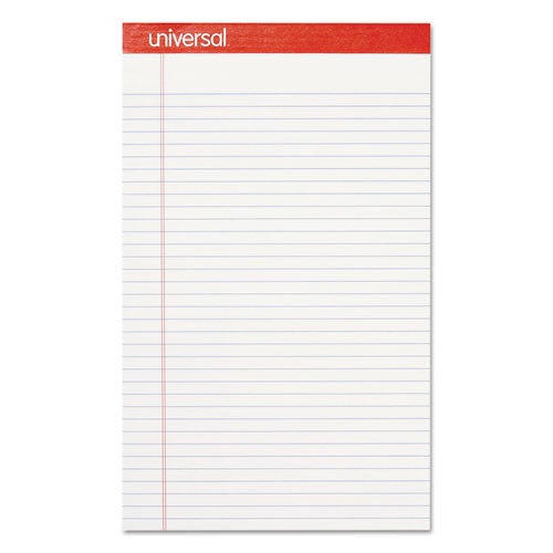 Perforated Ruled Writing Pads, Wide-legal Rule, 8.5 X 14, White, 50 Sheets, Dozen