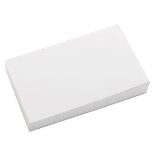 Unruled Index Cards, 3 X 5, White, 500-pack
