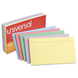 Index Cards, 3 X 5, Blue-violet-green-cherry-canary, 100-pack
