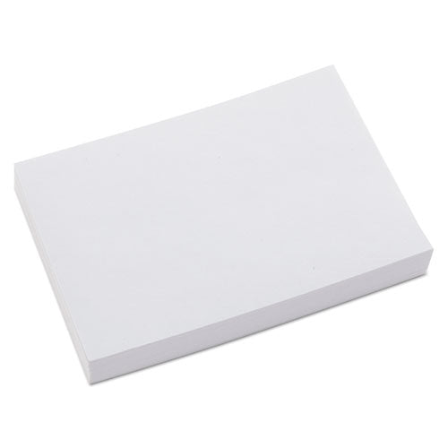 Unruled Index Cards, 4 X 6, White, 100-pack