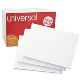 Unruled Index Cards, 4 X 6, White, 500-pack