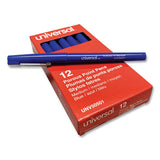 Stick Porous Point Pen, Medium 0.7mm, Blue Ink-barrel, Dozen