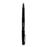 Stick Porous Point Pen, Medium 0.7mm, Black Ink-barrel, Dozen