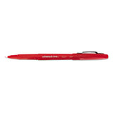 Stick Porous Point Pen, Medium 0.7mm, Red Ink-barrel, Dozen