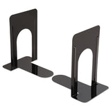 Economy Bookends, Standard, 5 7-8 X 8 1-4 X 9, Heavy Gauge Steel, Black