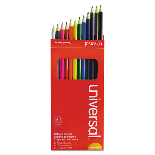 Woodcase Colored Pencils, 3 Mm, Assorted Lead-barrel Colors, 24-pack