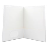 Laminated Two-pocket Portfolios, Cardboard Paper, White, 11 X 8 1-2, 25-pack