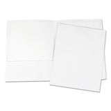 Laminated Two-pocket Portfolios, Cardboard Paper, White, 11 X 8 1-2, 25-pack