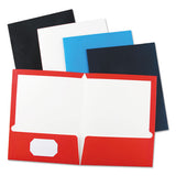 Laminated Two-pocket Folder, Cardboard Paper, Red, 11 X 8 1-2, 25-pack