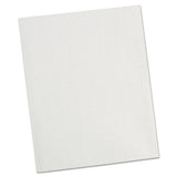 Two-pocket Portfolio, Embossed Leather Grain Paper, White, 25-box