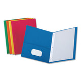 Two-pocket Portfolios With Tang Fasteners, 11 X 8 1-2, Dark Blue, 25-box