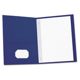 Two-pocket Portfolios With Tang Fasteners, 11 X 8 1-2, Dark Blue, 25-box