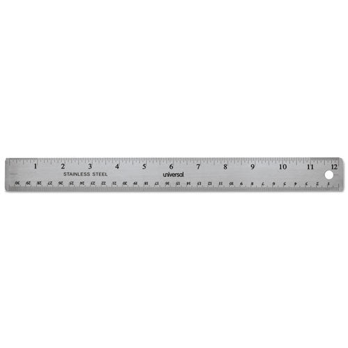 Stainless Steel Ruler W-cork Back And Hanging Hole, 12