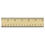 Flat Wood Ruler, Standard-metric, 6"