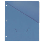 Slash-cut Pockets For Three-ring Binders, Jacket, Letter, 11 Pt., White, 10-pack