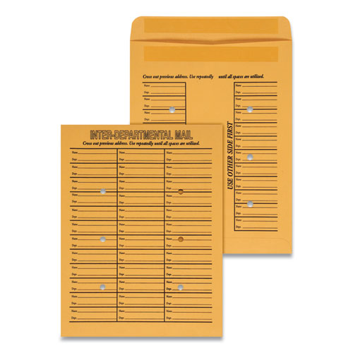 Deluxe Interoffice Press And Seal Envelopes, #97, Two-sided Three-column Format, 10 X 13, Brown Kraft, 100-box