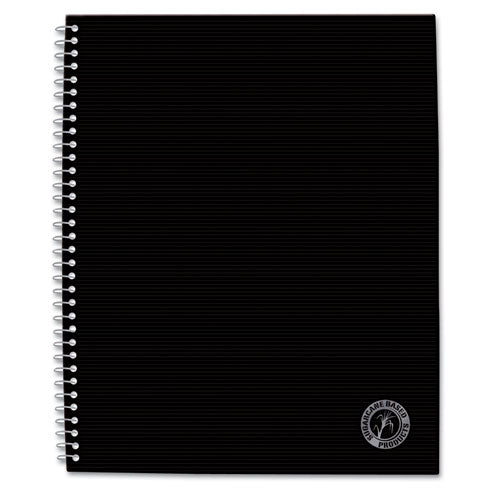 Deluxe Sugarcane Based Notebooks, 1 Subject, Medium-college Rule, Black Cover, 11 X 8.5, 100 Sheets