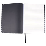 Casebound Hardcover Notebook, Wide-legal Rule, Black-white Dots, 10.25 X 7.68, 150 Sheets