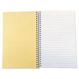 Wirebound Notebook, 3 Subjects, Medium-college Rule, Black Cover, 9.5 X 6, 120 Sheets