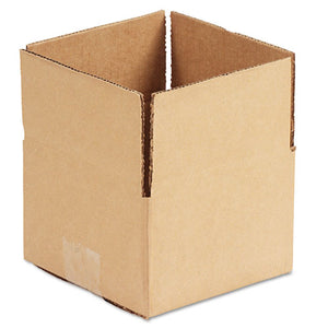 Fixed-depth Corrugated Shipping Boxes, Regular Slotted Container (rsc), 6" X 6" X 4", Brown Kraft, 25-bundle